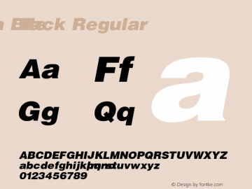 Helvetica Black Regular Converter: Windows Type 1 Installer V1.0d.￿Font: V1.0 Font Sample