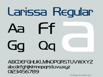 Larissa Regular Brendel            :07.07.1995 Font Sample