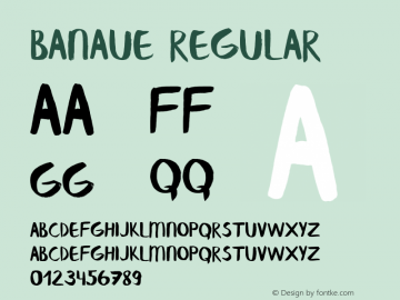 Banaue Regular Version 1.000 Font Sample