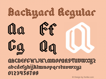 Backyard Regular Version 1.000 Font Sample