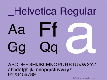 _Helvetica Regular Version 1.0 Extracted by ASV http://www.buraks.com/asv图片样张