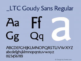 _LTC Goudy Sans Regular Version 1.0 Extracted by ASV http://www.buraks.com/asv Font Sample