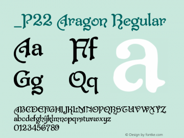 _P22 Aragon Regular Version 1.0 Extracted by ASV http://www.buraks.com/asv图片样张