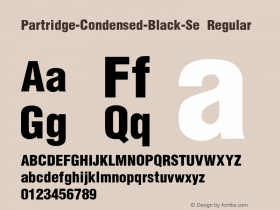 Partridge-Condensed-Black-Se Regular Converted from C:\TTFONTS\partrcbs.TF1 by ALLTYPE Font Sample