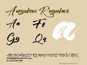 Angelow Regular Version 1.000 Font Sample