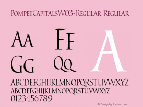 PompeiiCapitalsW03-Regular Regular Version 1.00 Font Sample