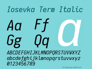 Iosevka Term Italic 1.9.3图片样张