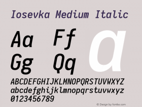 Iosevka Medium Italic 1.9.3图片样张