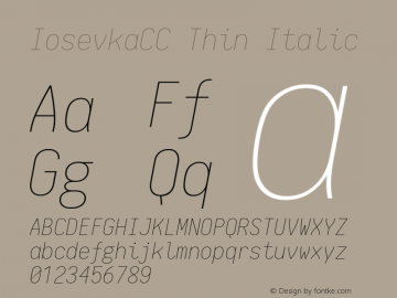 IosevkaCC Thin Italic 1.9.3图片样张