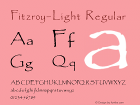 Fitzroy-Light Regular Converted from C:\TTFONTS\Fitzroy.TF1 by ALLTYPE图片样张