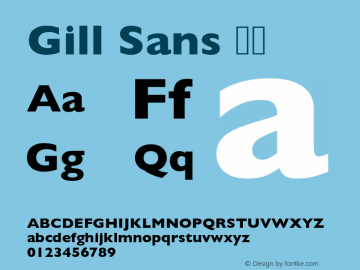 Gill Sans 粗体 6.1d9e1 Font Sample