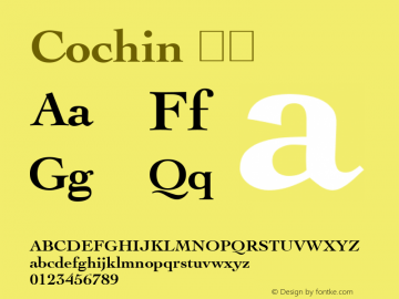 Cochin 粗体 8.0d2e1图片样张