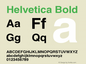 Helvetica Bold 001.007 Font Sample