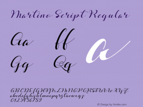 Martino Script Regular Version 1.000 Font Sample