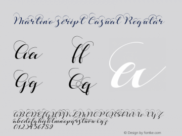 Martino script Casual Regular Version 1.0 Font Sample