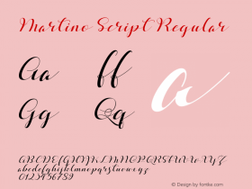 Martino Script Regular Version 1.000 Font Sample