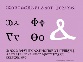 CopticAlphabet Medium Version 001.000 Font Sample