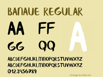 Banaue Regular Version 1.000 Font Sample