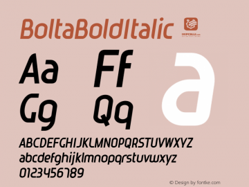 BoltaBoldItalic ☞ Version 1.0 Mayo 15, 2012;com.myfonts.ixipcalli.bolta.bold-italic.wfkit2.3PJm Font Sample