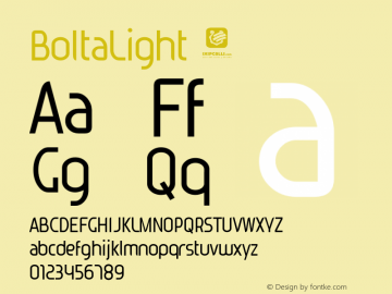 BoltaLight ☞ Version 1.0 Mayo 15, 2012;com.myfonts.easy.ixipcalli.bolta.light.wfkit2.version.3PJn Font Sample