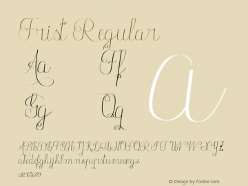 Frist Regular Version 1.00 April 12, 2015, initial release Font Sample