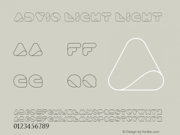 Advio Light Light Version 1.00 September 6, 2016, initial release Font Sample