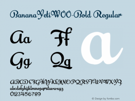 BananaYetiW00-Bold Regular Version 1.00 Font Sample