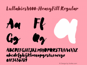 LullabiesW00-HeavyFill Regular Version 1.00 Font Sample