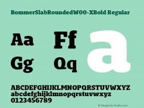 BommerSlabRoundedW00-XBold Regular Version 1.20 Font Sample