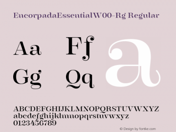 EncorpadaEssentialW00-Rg Regular Version 1.00 Font Sample
