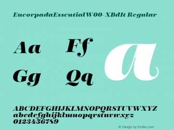 EncorpadaEssentialW00-XBdIt Regular Version 1.00 Font Sample