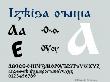 Izhitsa Normal 1.0 Mon Jan 25 19:17:15 1993 Font Sample