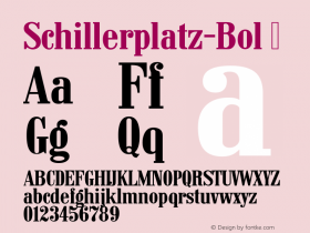 Schillerplatz-Bol ☞ Version 1.10;com.myfonts.urw.schillerplatz.bold.wfkit2.3pMh Font Sample