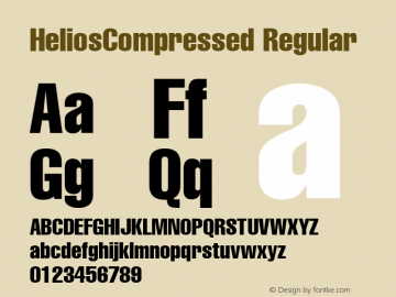 HeliosCompressed Regular OTF 1.0;PS 001.001;Core 116;AOCW 1.0 161 Font Sample