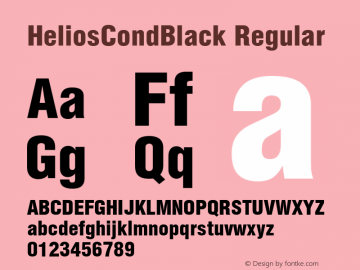 HeliosCondBlack Regular OTF 1.0;PS 004.001;Core 116;AOCW 1.0 161图片样张