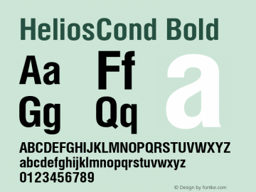 HeliosCond Bold OTF 1.0;PS 004.001;Core 116;AOCW 1.0 161 Font Sample
