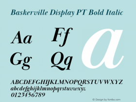 Baskerville Display PT Bold Italic Version 1.000图片样张