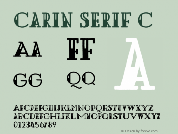 Carin Serif C Version 1.000 Font Sample