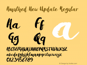 Amulhed New Update Regular Version 1.000 Font Sample