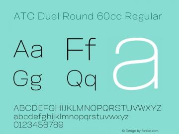 ATC Duel Round 60cc Regular Version 1.001;PS 001.001;hotconv 1.0.88;makeotf.lib2.5.64775图片样张