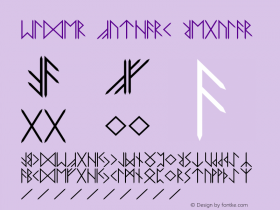 Elder Futhark Regular 1.1 jcclark@csupomona.edu Font Sample