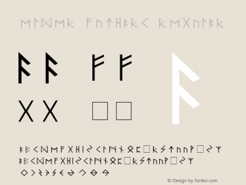 Elder Futhark Regular Version 1.04 Font Sample