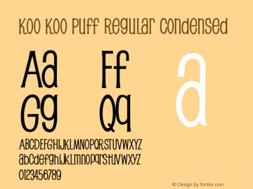 Koo Koo Puff Regular Condensed Version 1.005图片样张