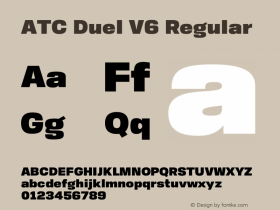 ATC Duel V6 Regular Version 1.001;PS 001.001;hotconv 1.0.88;makeotf.lib2.5.64775图片样张