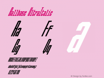 Ballbase UltraItalic Version 1.000图片样张