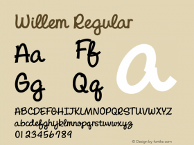 Willem Regular Version 001.000 Font Sample