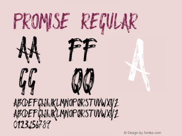 Promise Regular Unknown Font Sample