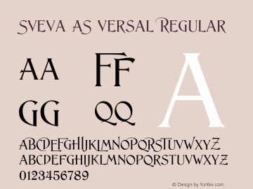 Sveva AS Versal Regular Version 1.008;PS 001.001;hotconv 1.0.51;makeotf.lib2.0.18671图片样张