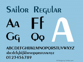 Sailor Regular Converted from C:\TTFONTS\SAILOR.TF1 by ALLTYPE Font Sample