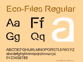 Eco-Files Regular 2 Font Sample